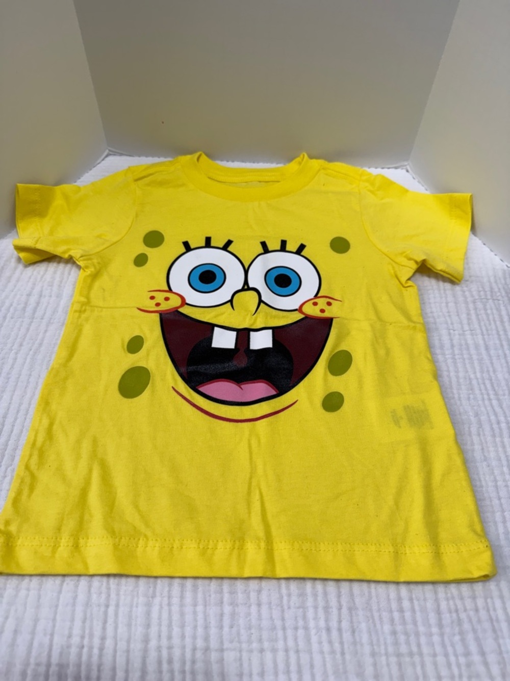 SpongeBob SquarePants Yellow Face Print Short Sleeve Tee
